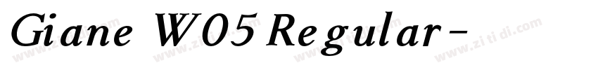 Giane W05 Regular字体转换